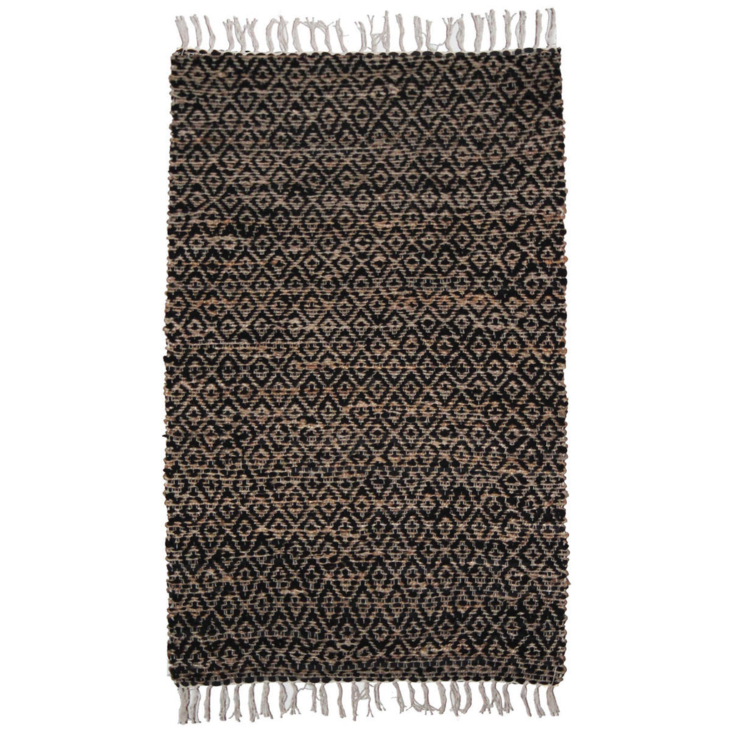 Black Hemp Diamond Rug Collection