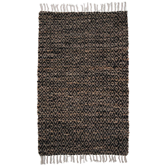 Black Hemp Diamond Rug Collection