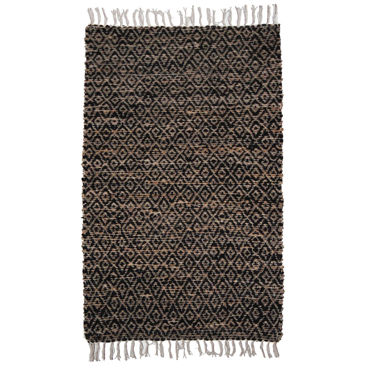 Black Hemp Diamond Rug Collection