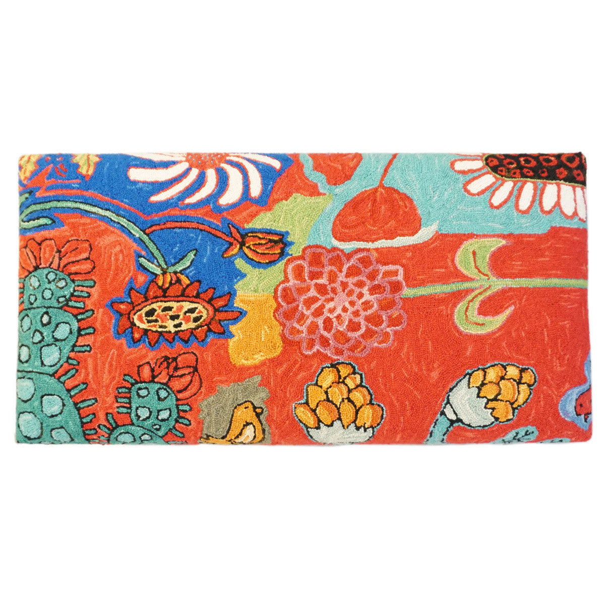 Bloomer Cactus Hooked Wool Bench - OUT OF STOCK UNTIL 10/05/2026