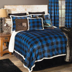 Blue Buffalo Check Window Treatments