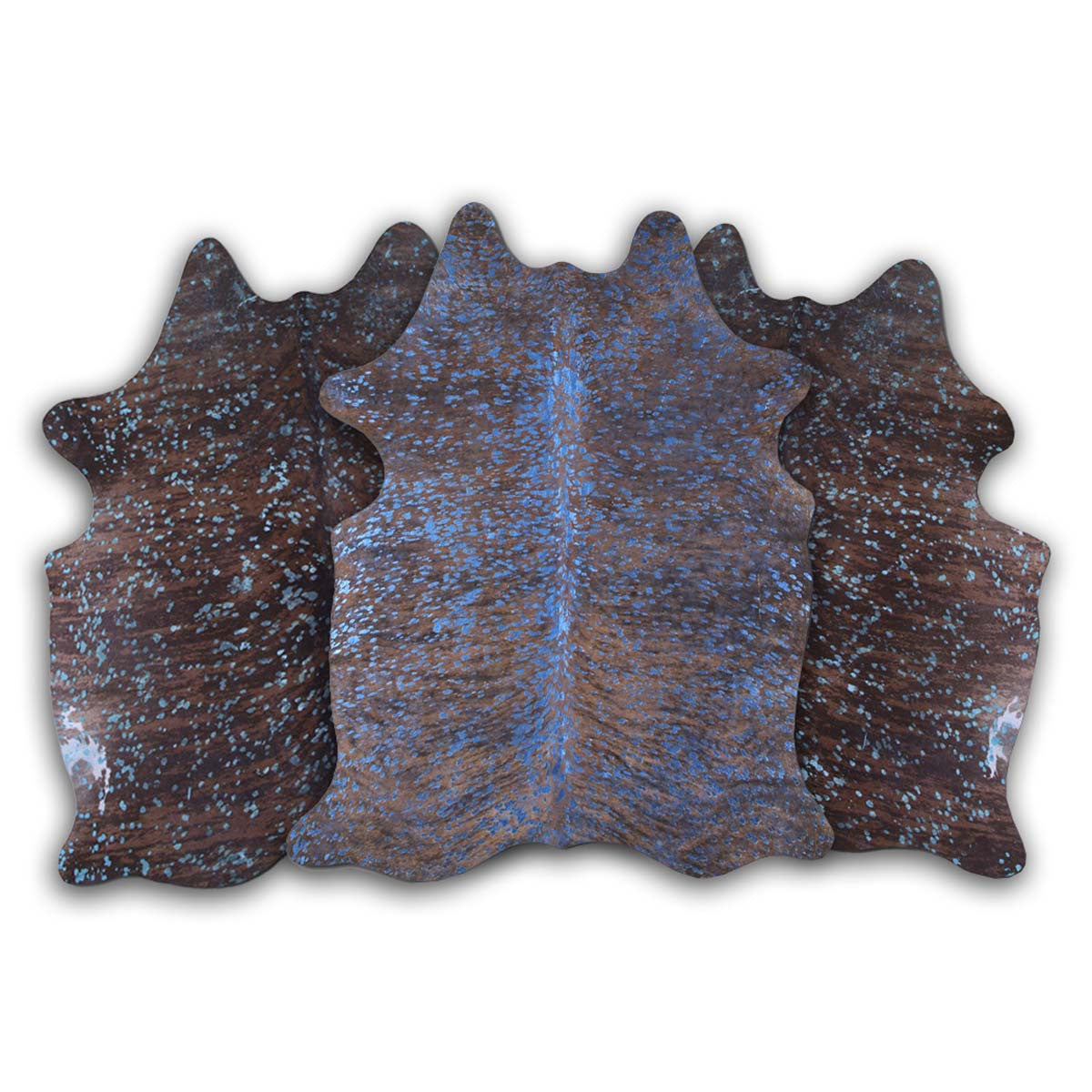 Blue Specked Brindle Cowhide Rugs