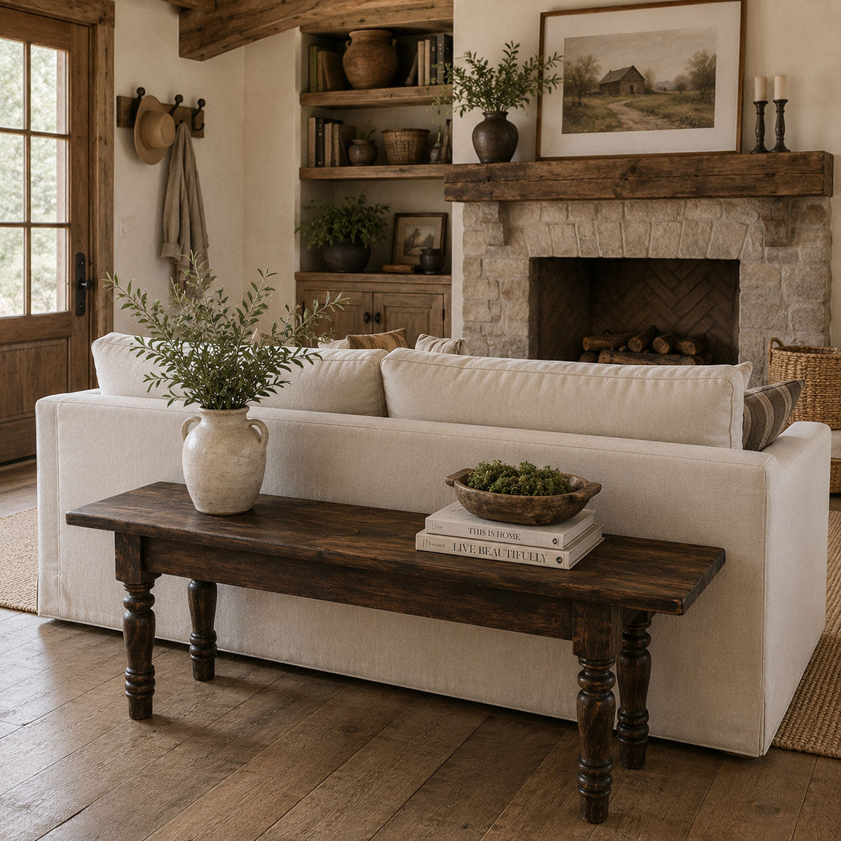 Brown Gathering Benches
