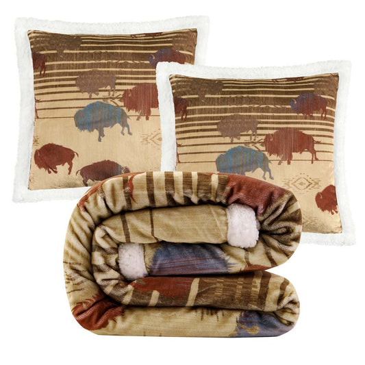 Buffalo Range Pillow & Throw
