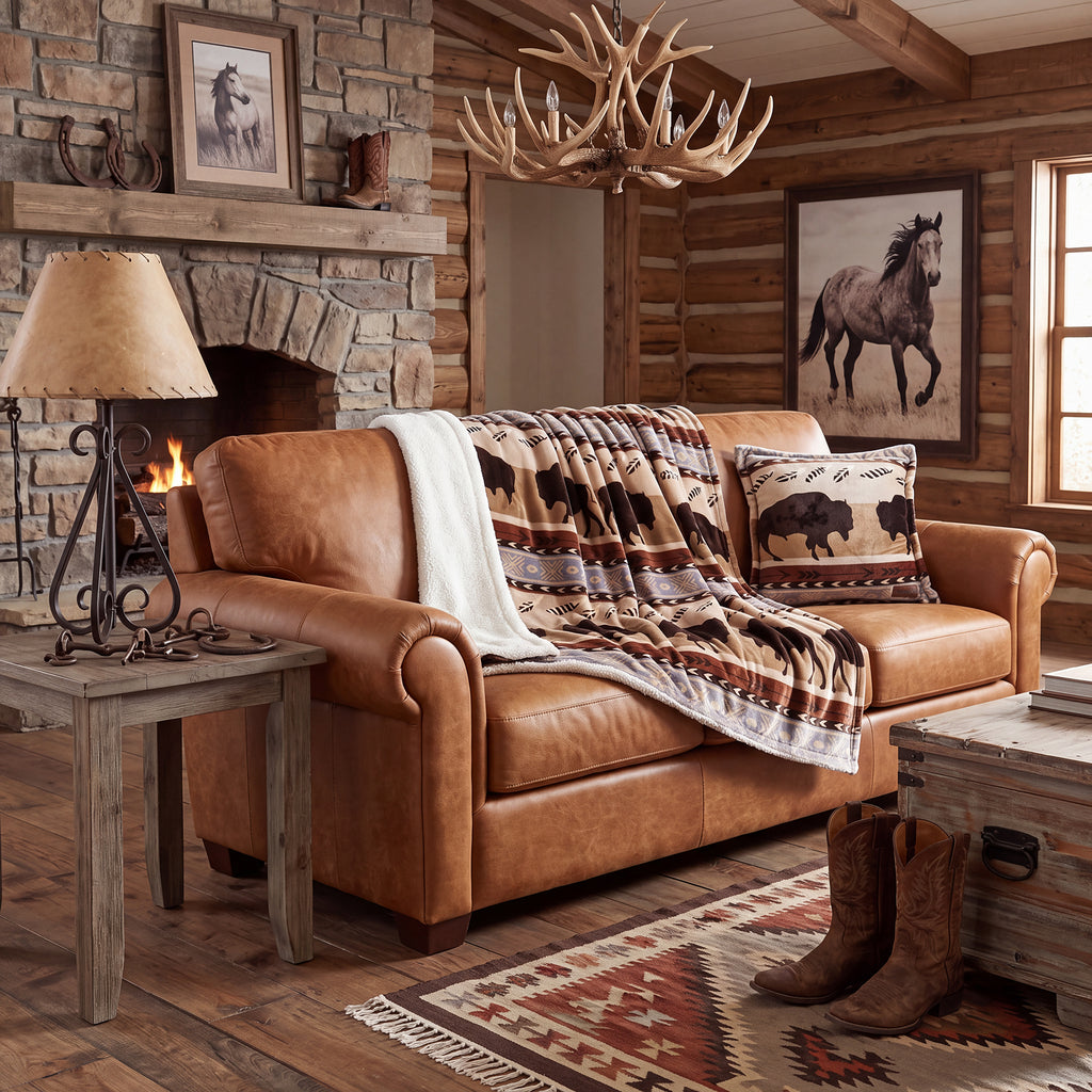 Buffalo Roam Plush Throw