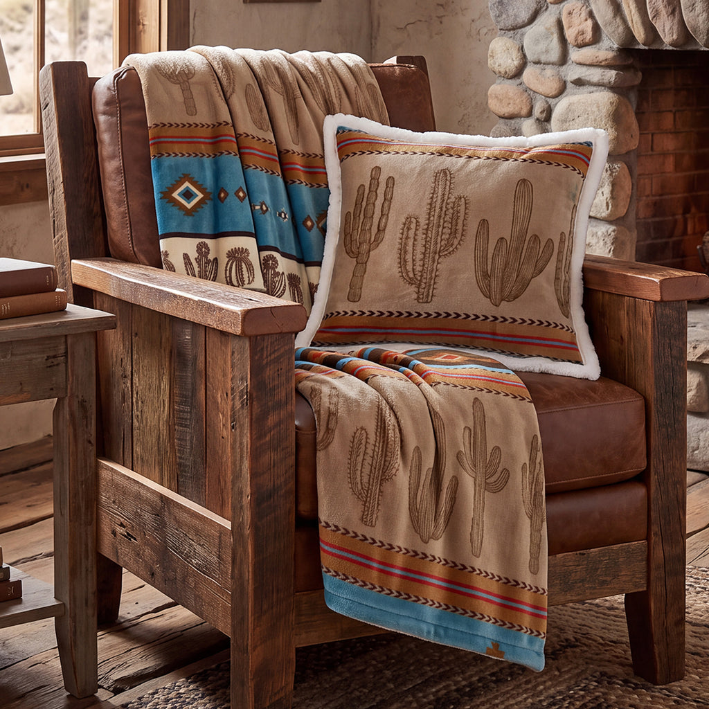 Cactus Horizon Sherpa Throw - SALE