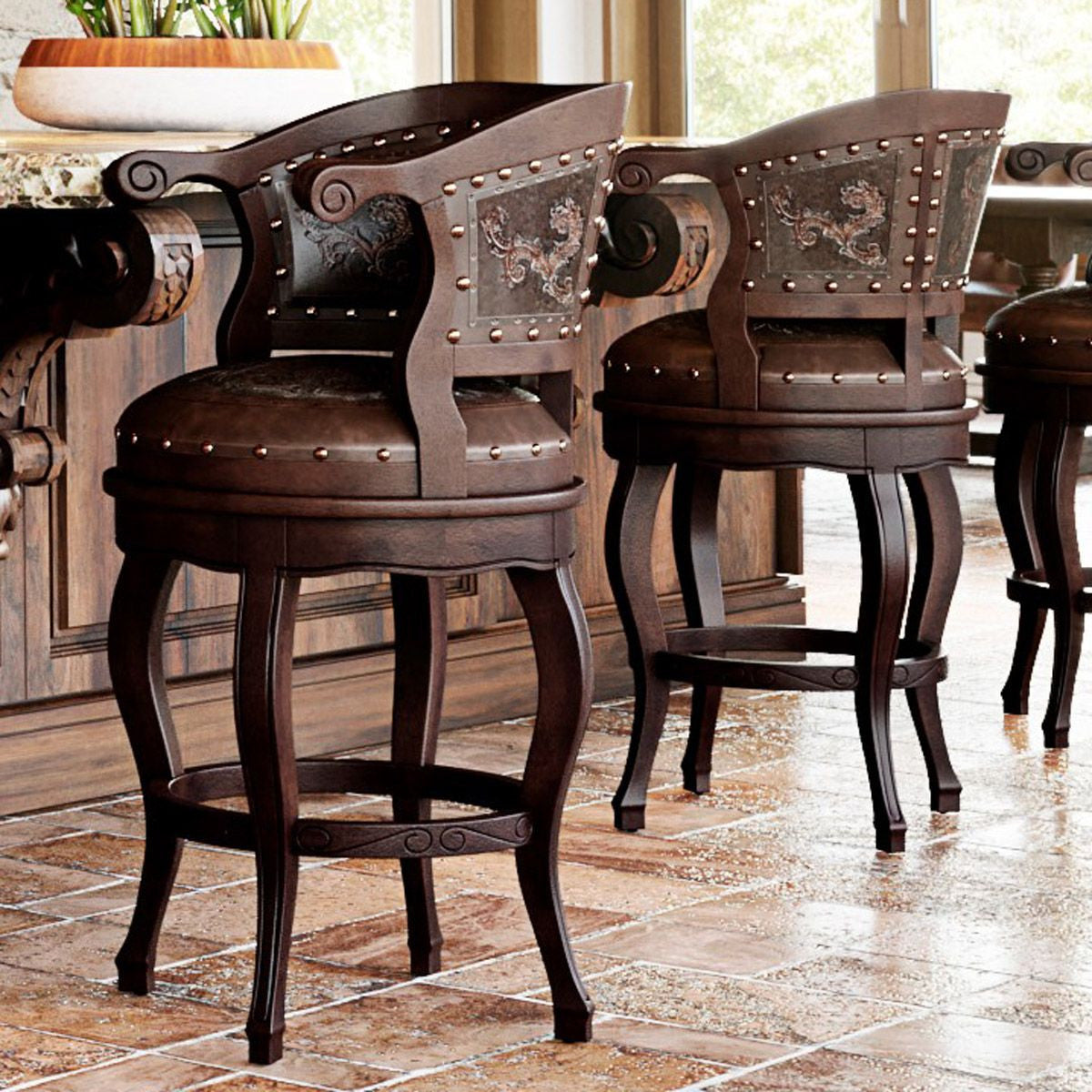 Cardenal Barstool - Antique Brown
