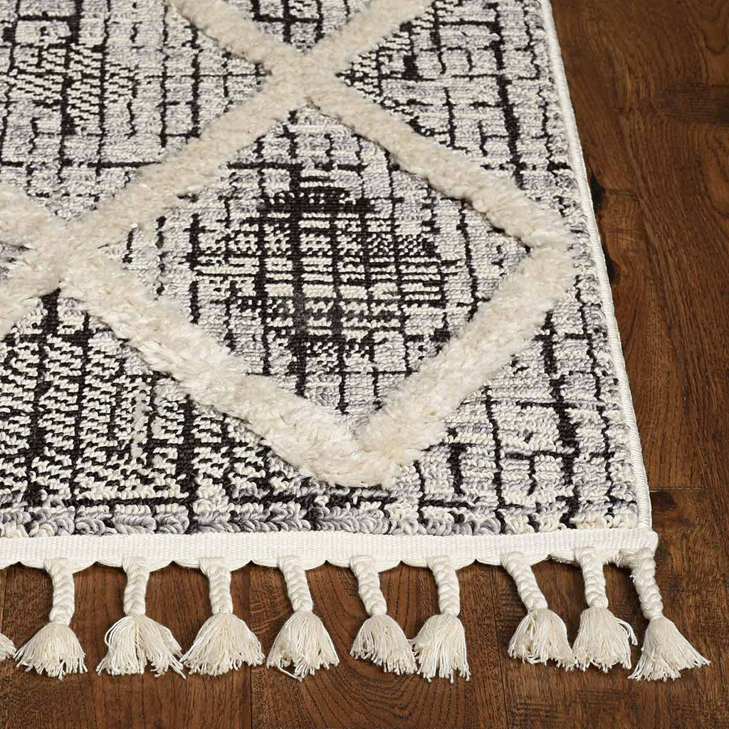 Charcoal Diamonds Rug - 2 x 8