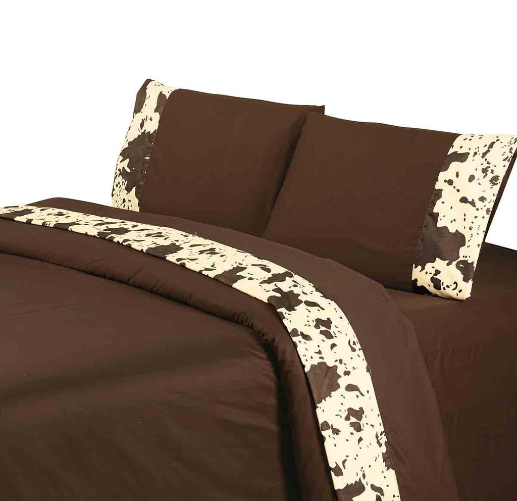 Chocolate Cowhide Sheet Sets