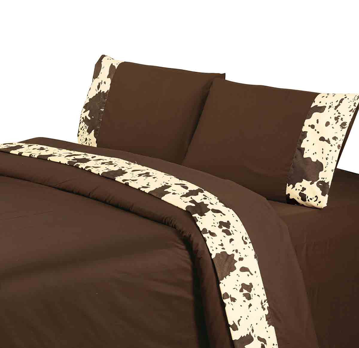 Chocolate Cowhide Sheet Sets
