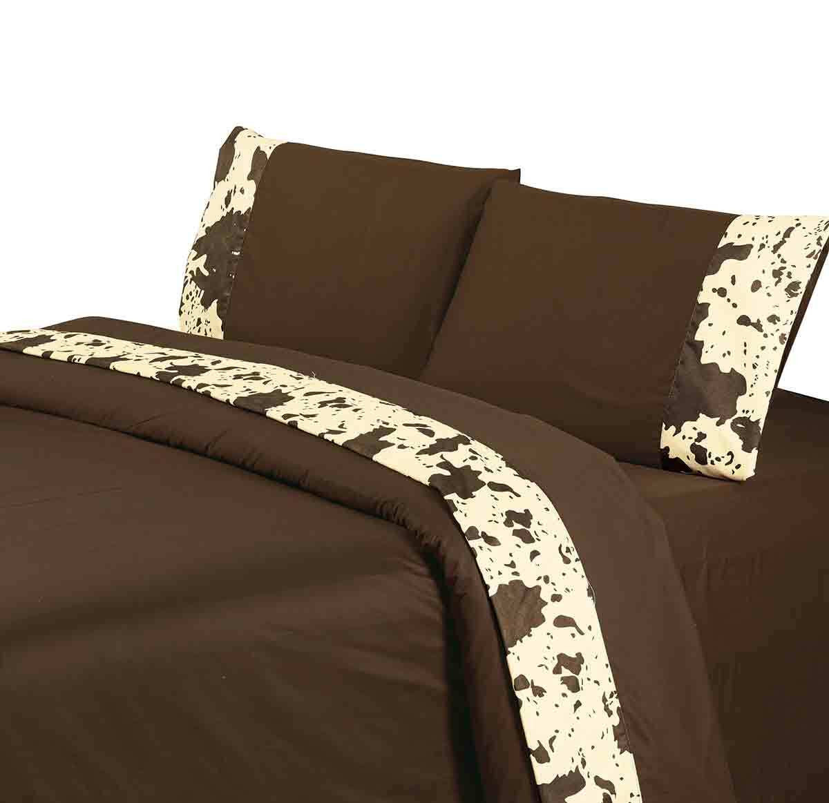 Chocolate Cowhide Sheet Sets