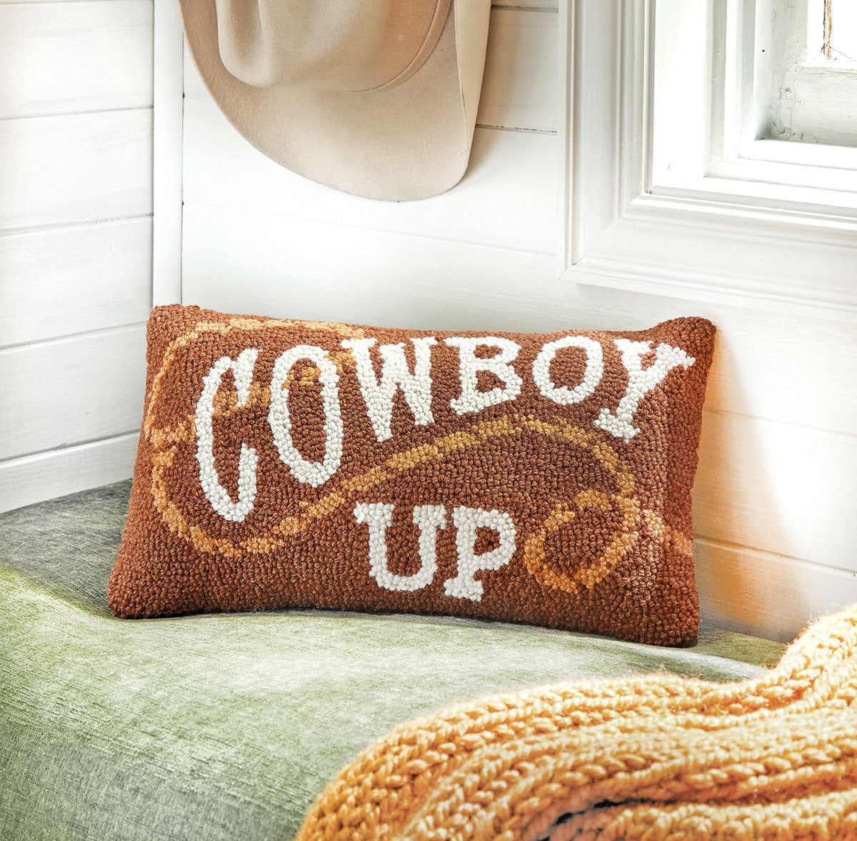 Cowboy Life Hooked Pillow