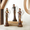 Cowgirl Angel Sculptures - Set of 3