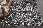 Cowhide Mosaic Rugs - Black