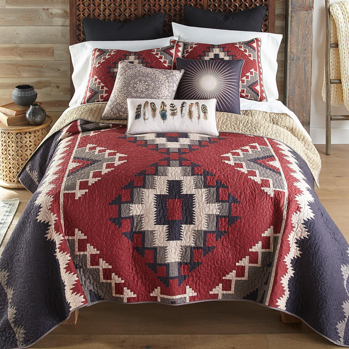 Crimson Vista Quilt Bedding Collection