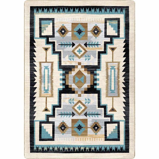 Crosswinds Turquoise Rug Collection