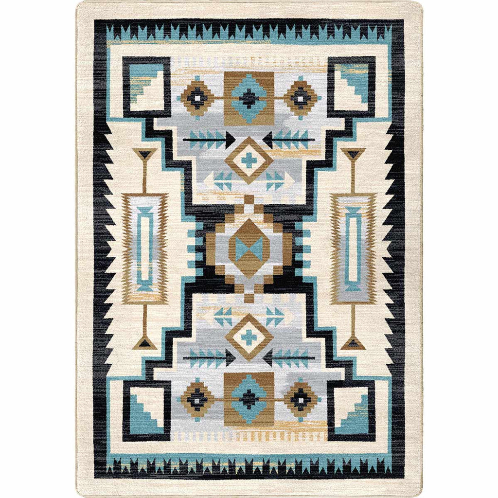 Crosswinds Turquoise Rug Collection