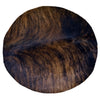 Dark Brown Round Cowhide Ottoman - 36 Inch