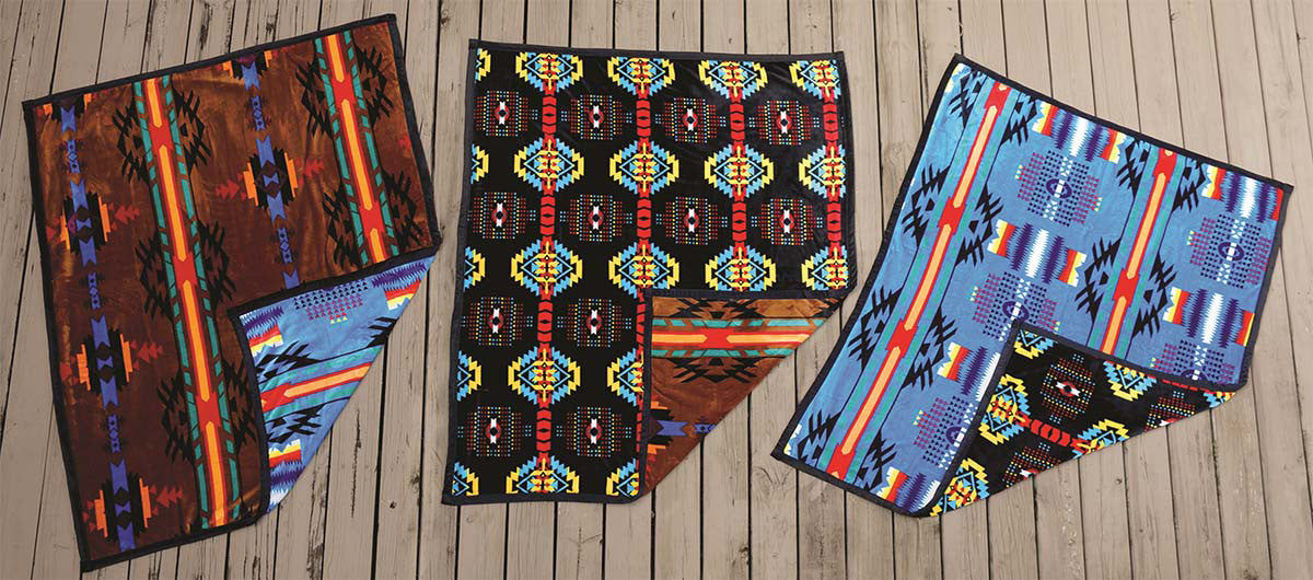 Desert Oasis Throw - Blue & Black