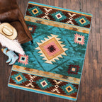 Diamond Creek Turquoise Rug Collection
