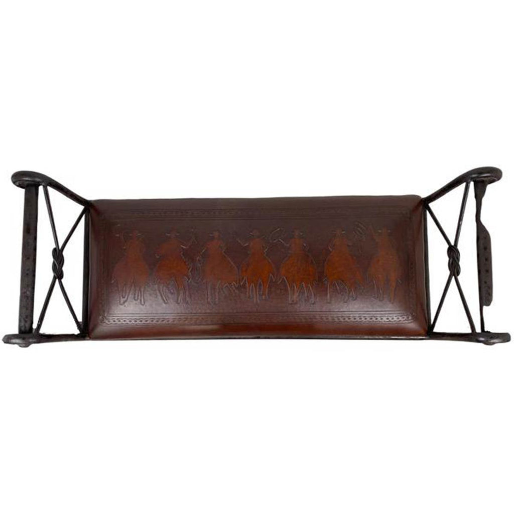 Double Vanity Bench - Posse & Antique Brown