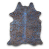 Blue Specked Brindle Cowhide Rug - Large
