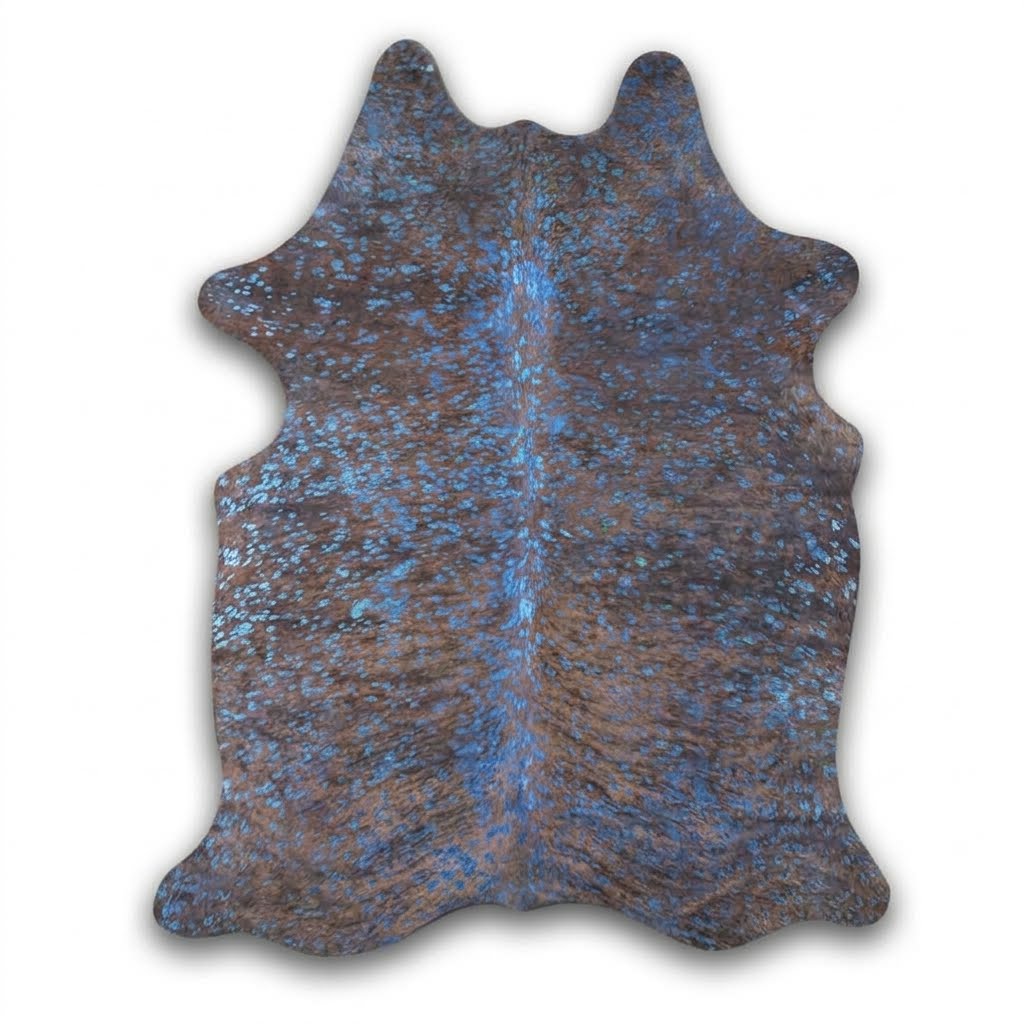 Blue Specked Brindle Cowhide Rugs
