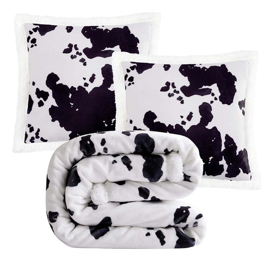 Elsa Black & White Pillow & Throw