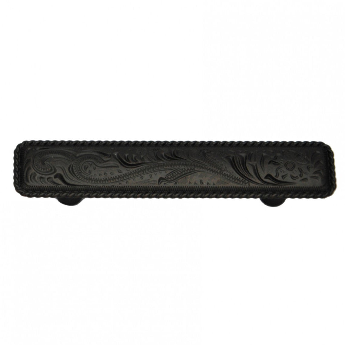 Engraved Flower Cabinet Pulls - Set of 2 - 4 Inch