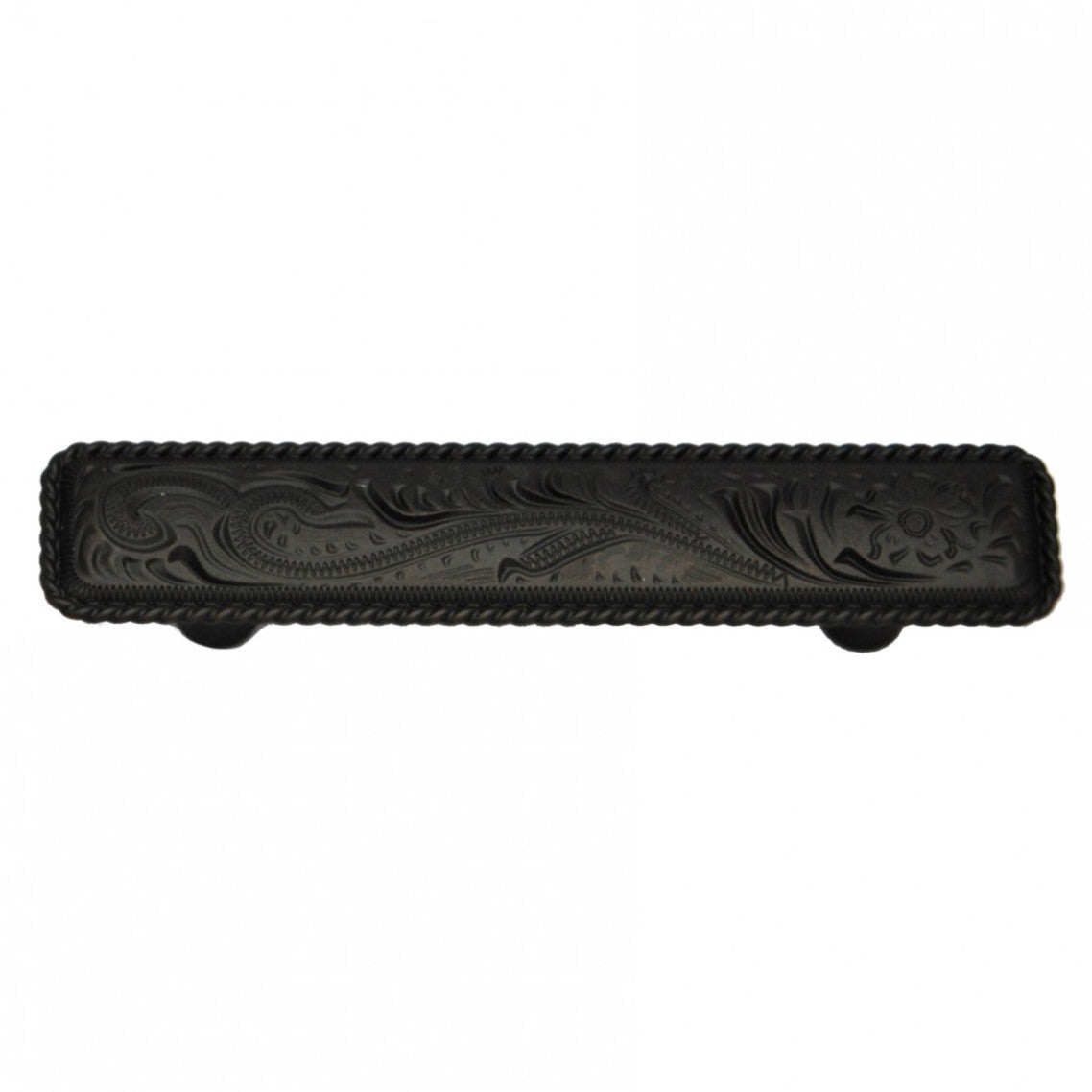 Engraved Flower Cabinet Pulls - Set of 2 - 5 Inch