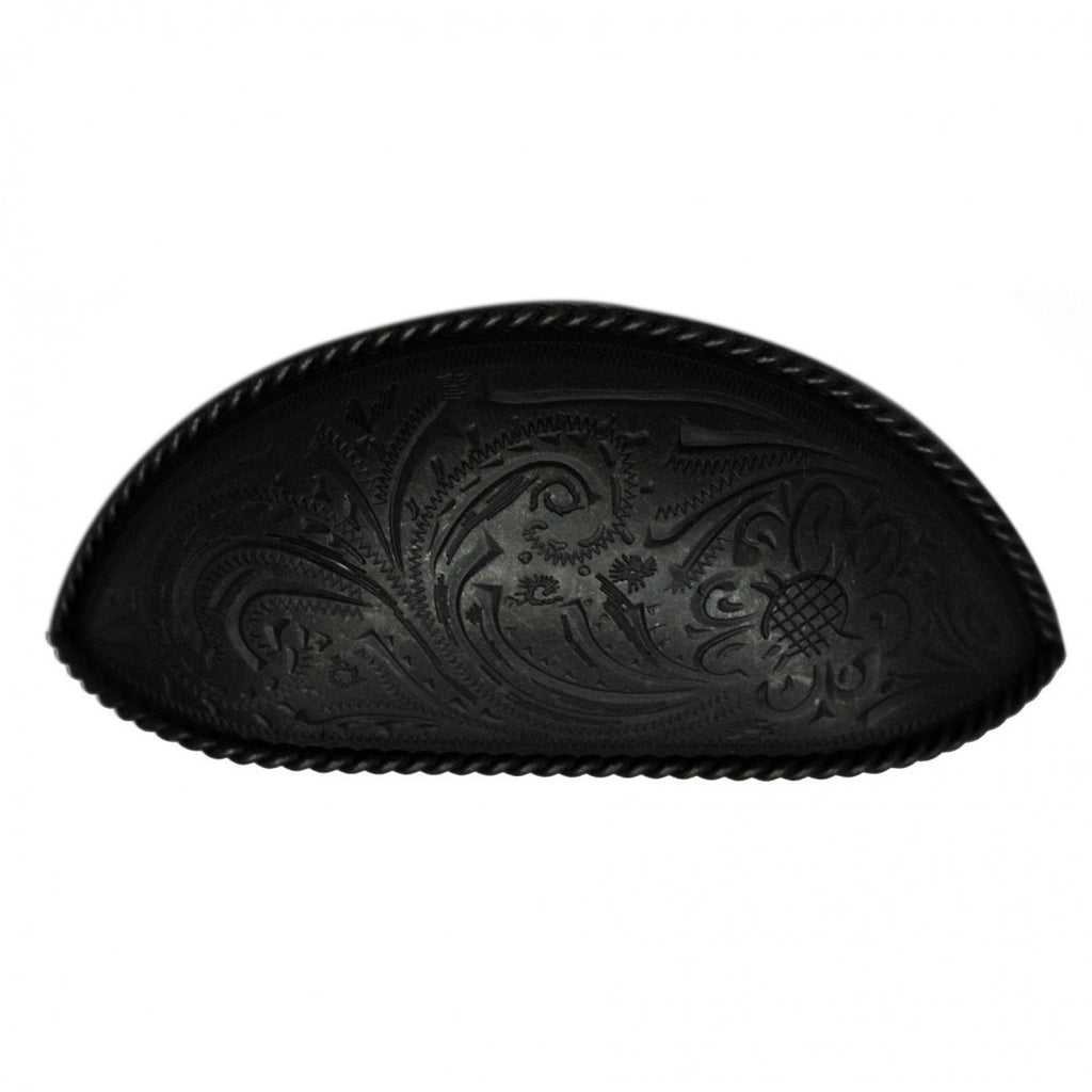 Engraved Flower Cup Cabinet Pulls - Set of 2