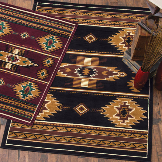 Eye of the Storm Black Rug Collection