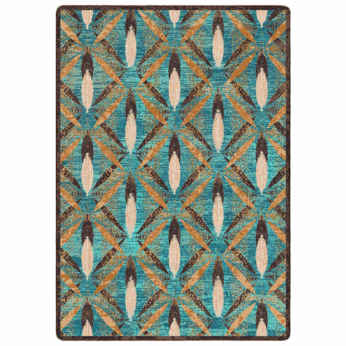 Featherscape Turquoise Rug Collection