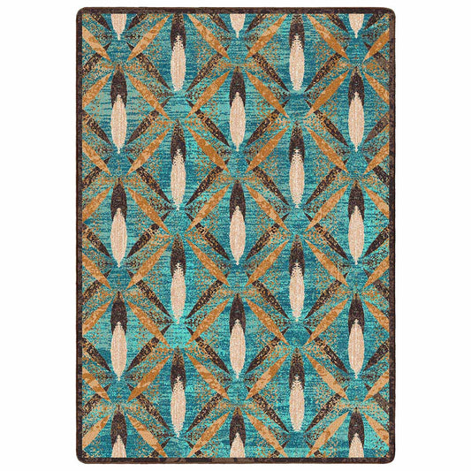 Featherscape Turquoise Rug Collection