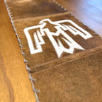 Freedom Eagle Light Brown Leather Table Runners