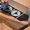 Fringed Texas Longhorn Cowhide Table Runners