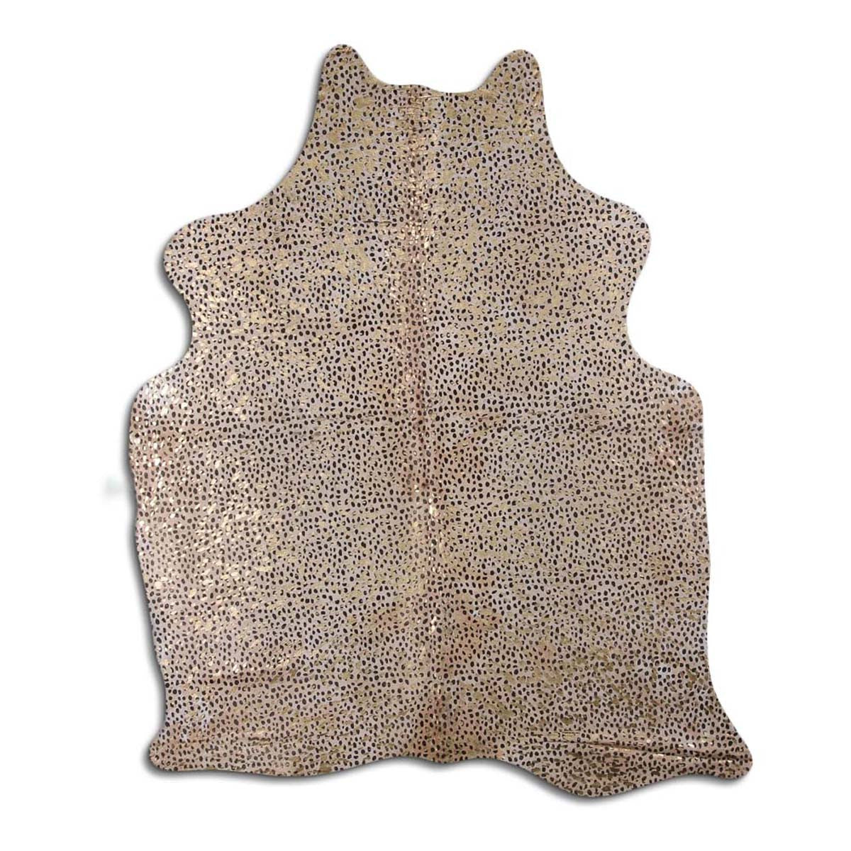 Gold Cheetah Printed Cowhide Rugs