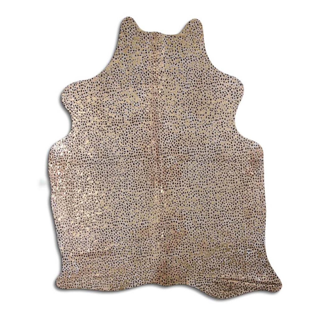 Gold Cheetah Printed Cowhide Rugs
