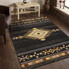 Gold Rush Diamond Black Rug Collection
