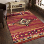 Gold Rush Diamond Red Rug Collection