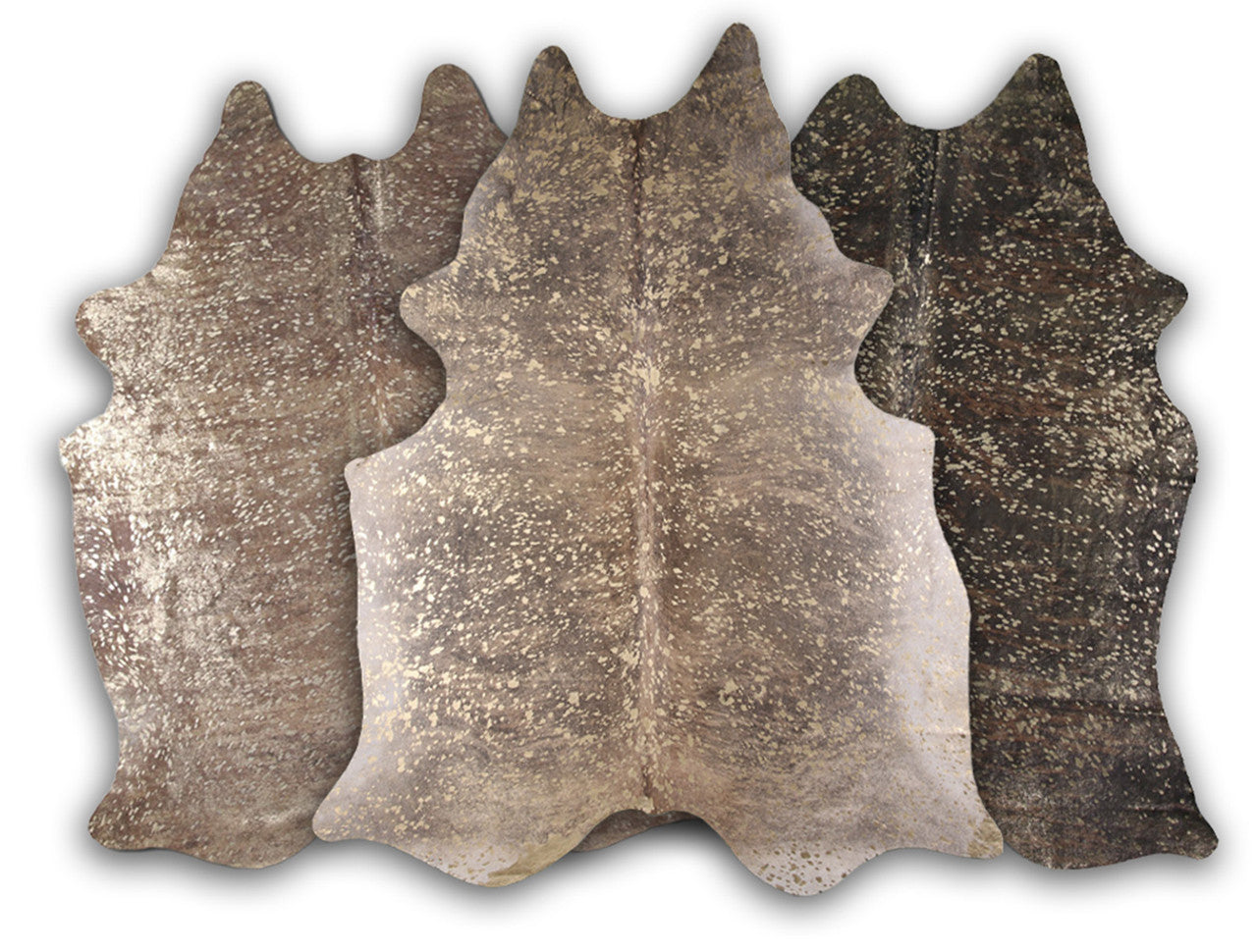 Gold Specked Brindle Cowhide Rugs