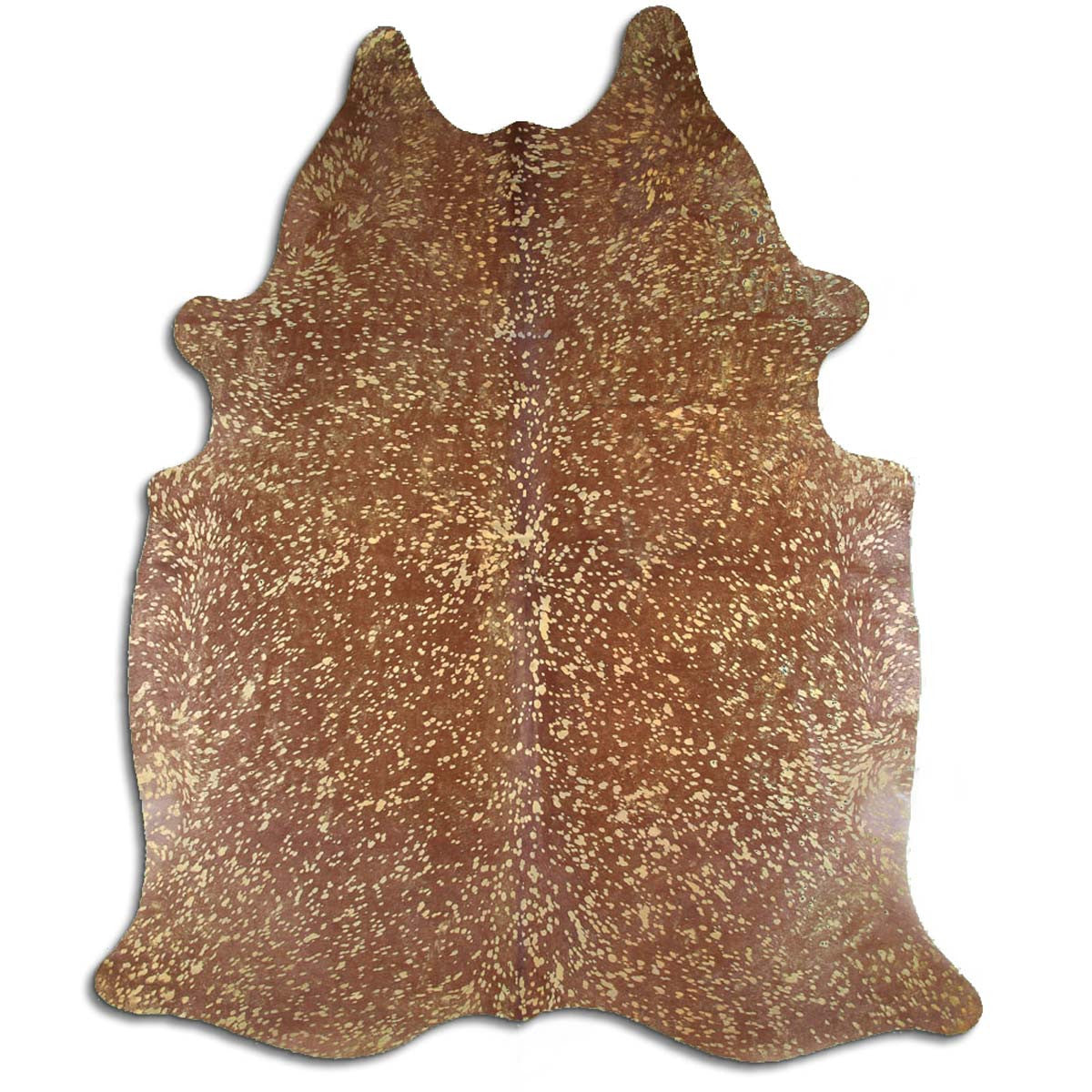 Gold Specked Brown Cowhide Rugs