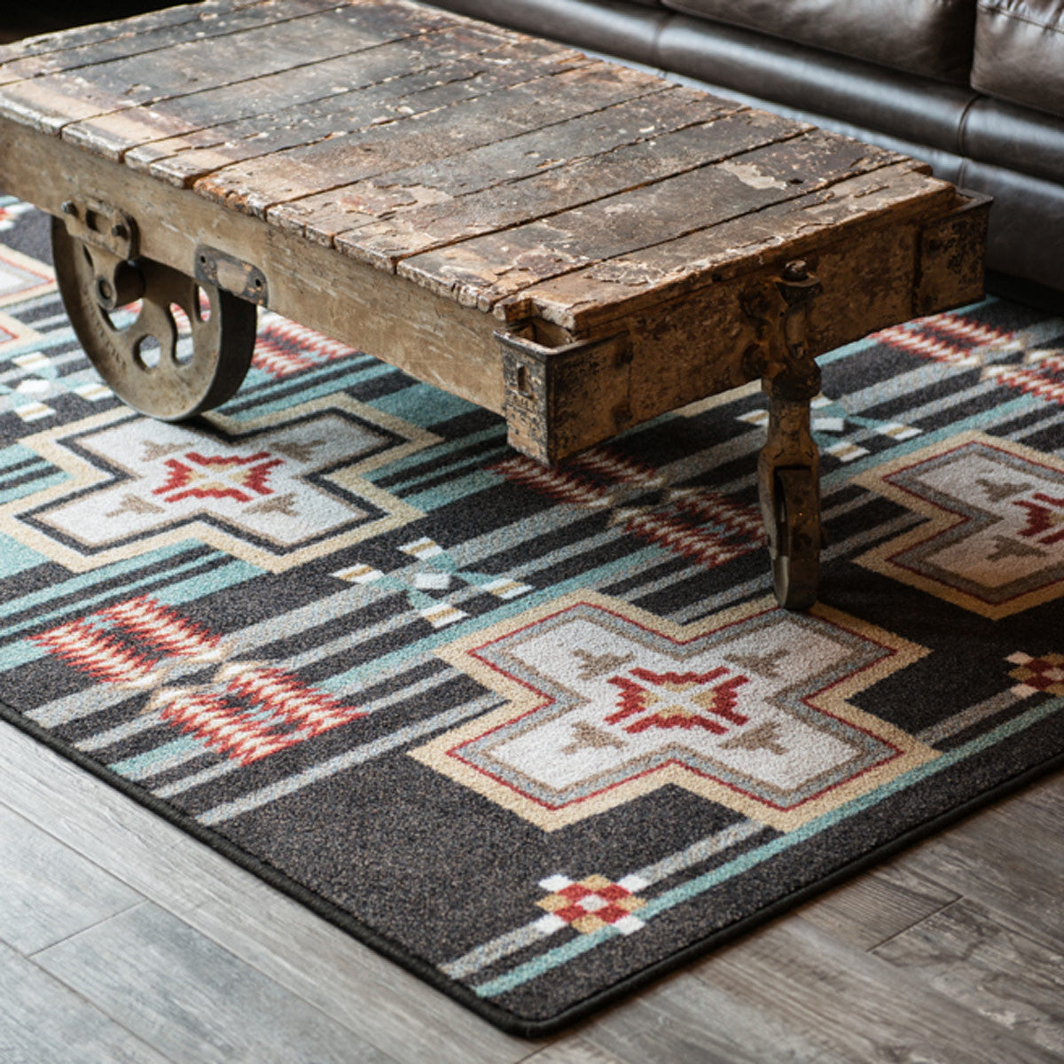 Grand River Black Rug Collection