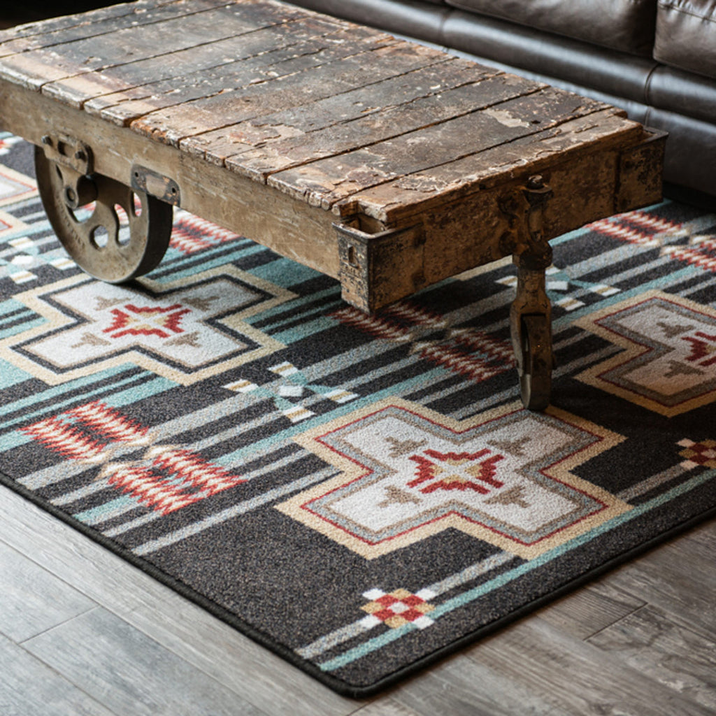 Grand River Black Rug - 5 x 8