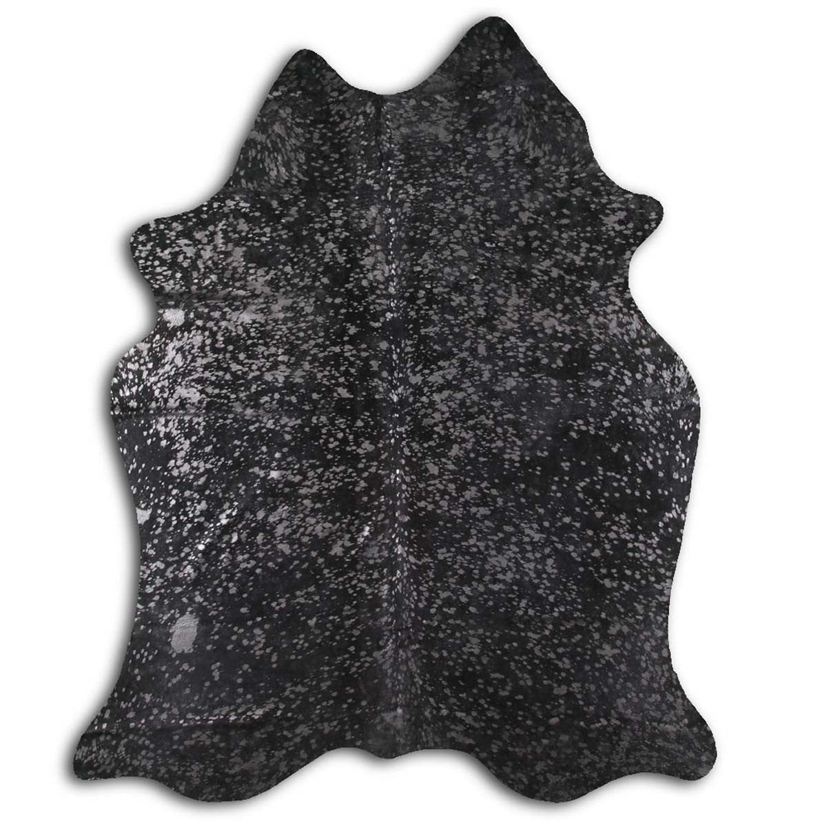 Graphite Specked Black Cowhide Rugs