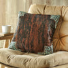 Highland & Teal Floral Cowhide Pillow - Small