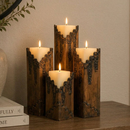 Iron Cascade Candle Holders