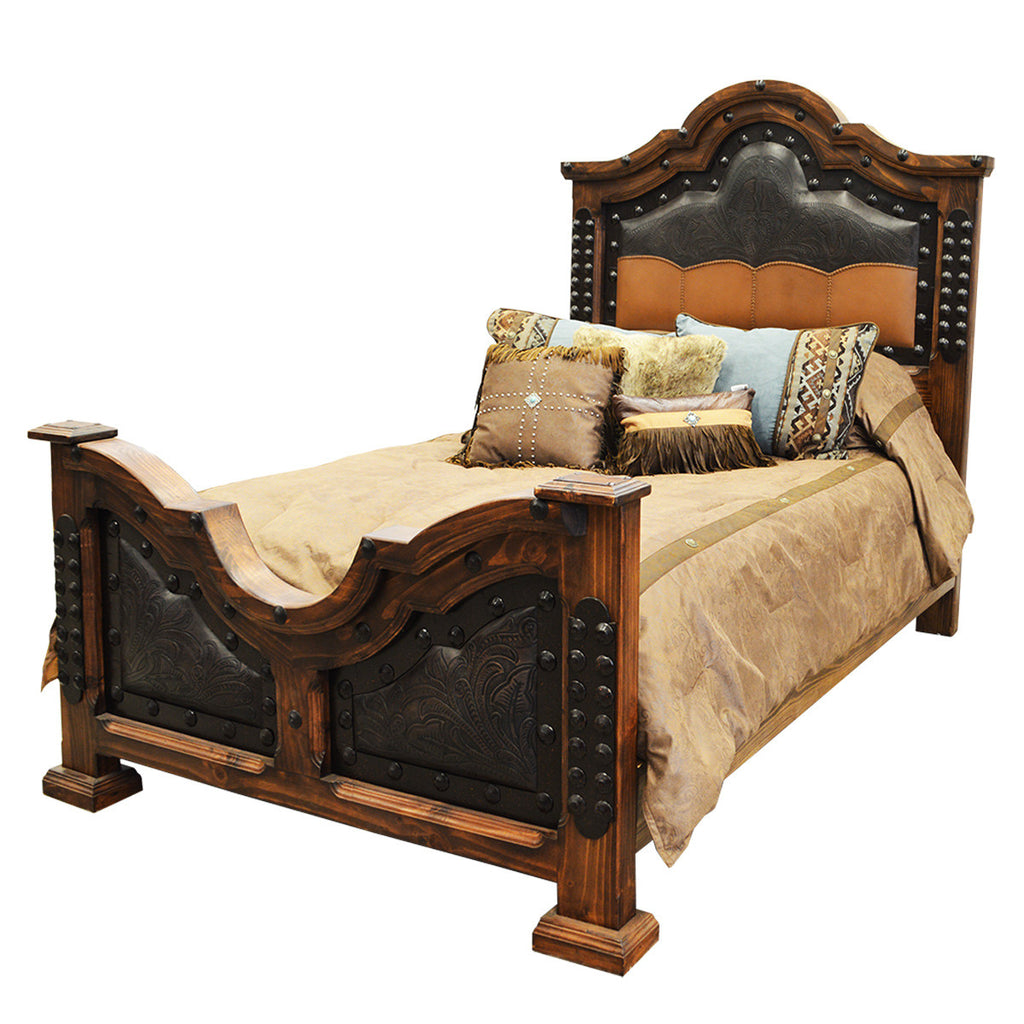 Kensington Tooled Leather Bed - Queen