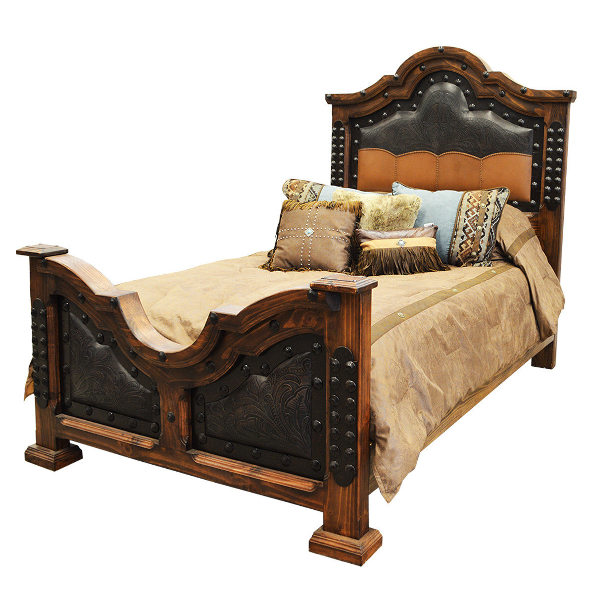Kensington Tooled Leather Bed - Queen