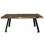 Lima Coffee Table with Blackstone Iron Legs